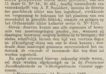 Krantenbericht: 'Bekendmaking plaatsing stoomketel in gasfabriek den Bosch in 1869'..