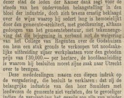 'Ingezonden brief aan de Kamer van Koophandel in den-Bosch in 1872'.