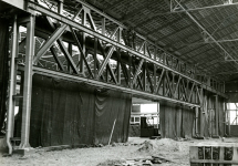 Linkerzijde Beurshal tijdens de bouw 1939 (interieur)