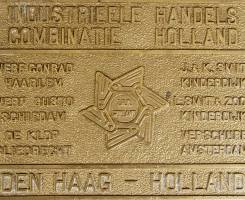 Werfplaat IHC Den Haag (Bronskleurig).