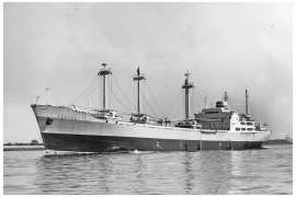 CO. 373 MS 'Castor' op proefvaart in 1960