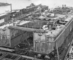 Vordering van de bouw op de helling in Slikkerveer op 1-02-1965