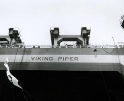 Doop Co. 928 'Viking Piper' op 19 april 1975
