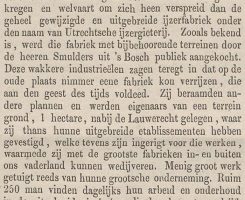 Krantenartikel: 'Bericht van aankoop nieuw terrein in Utrecht in 1873'.