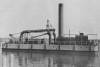 Bnr. 304. 'Chaland Relais' (1906) - Perspomp op ponton geleverd aan de Suez Kanaal Mij.  Te water in Slikkerveer, afgebouwd op de nieuwe werf in Schiedam. 